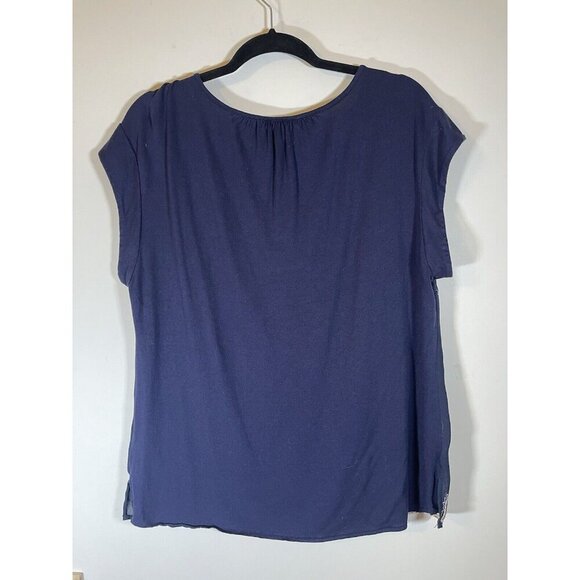 DR2 by Daniel Rainn Women's Sz Med Short Cap Sleeves Multicolor Blouse Tunic - Picture 2 of 6